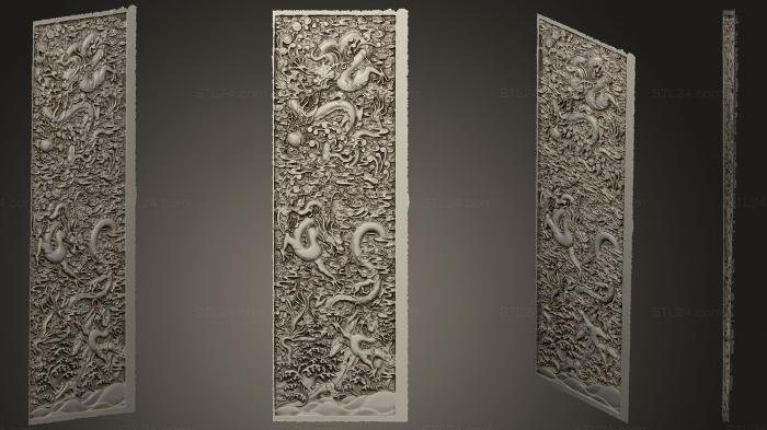 High reliefs and bas-reliefs of fantasy (Woodcarving, GRLFF_0054) 3D models for cnc